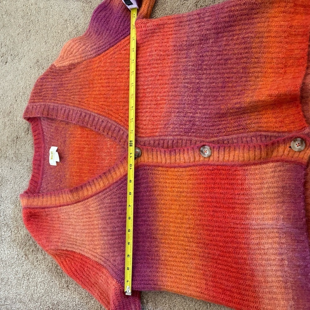Anthropolgie Maeve Hallie Space-Dyed Cardigan Women’s Wool Blend Size Large - Picture 12 of 13